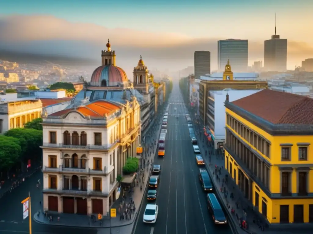 Vibrante panorama urbano de la Ciudad de México: fusión arquitectónica entre lo tradicional y lo moderno Vista urbana de la Ciudad de México con impacto del crecimiento demográfico en mercado inmobiliario