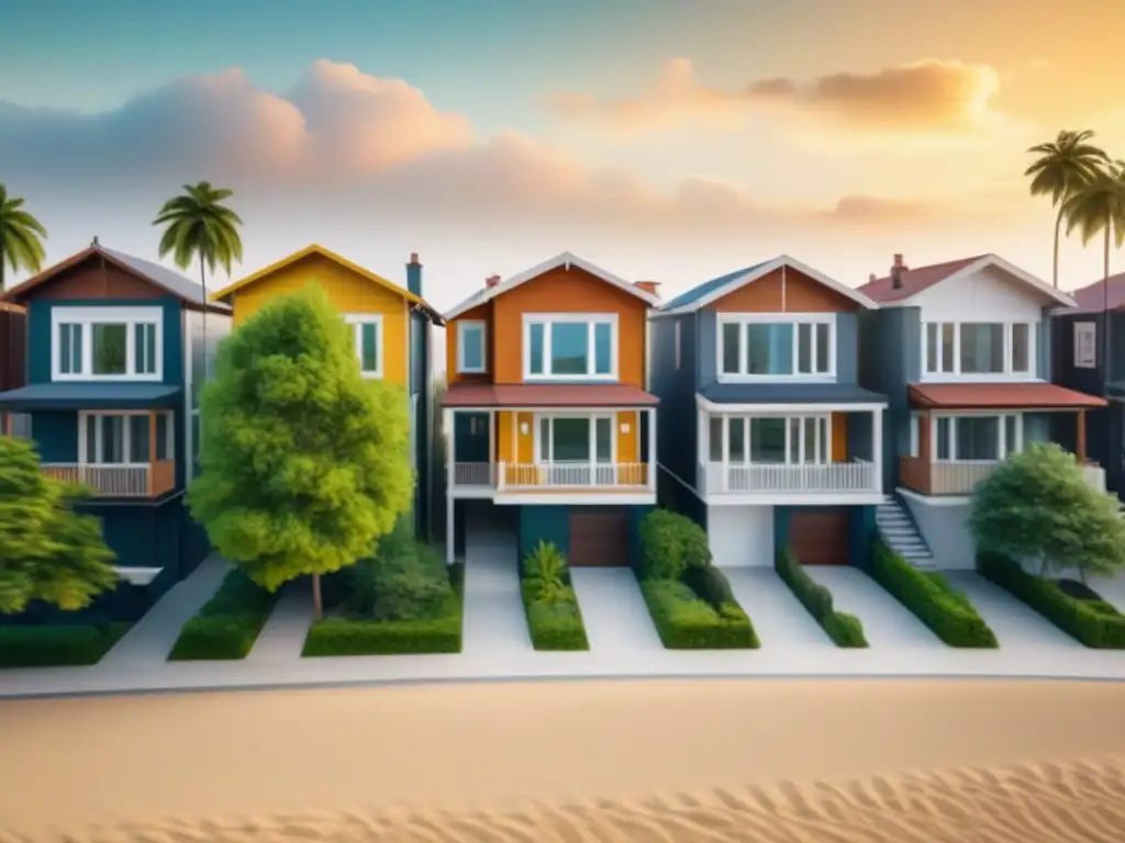 Comparación hipotecas para segunda vivienda: ventajas y desventajas Comparación visual entre beneficios y desafíos de mejores hipotecas segunda vivienda: villa playera lujosa vs