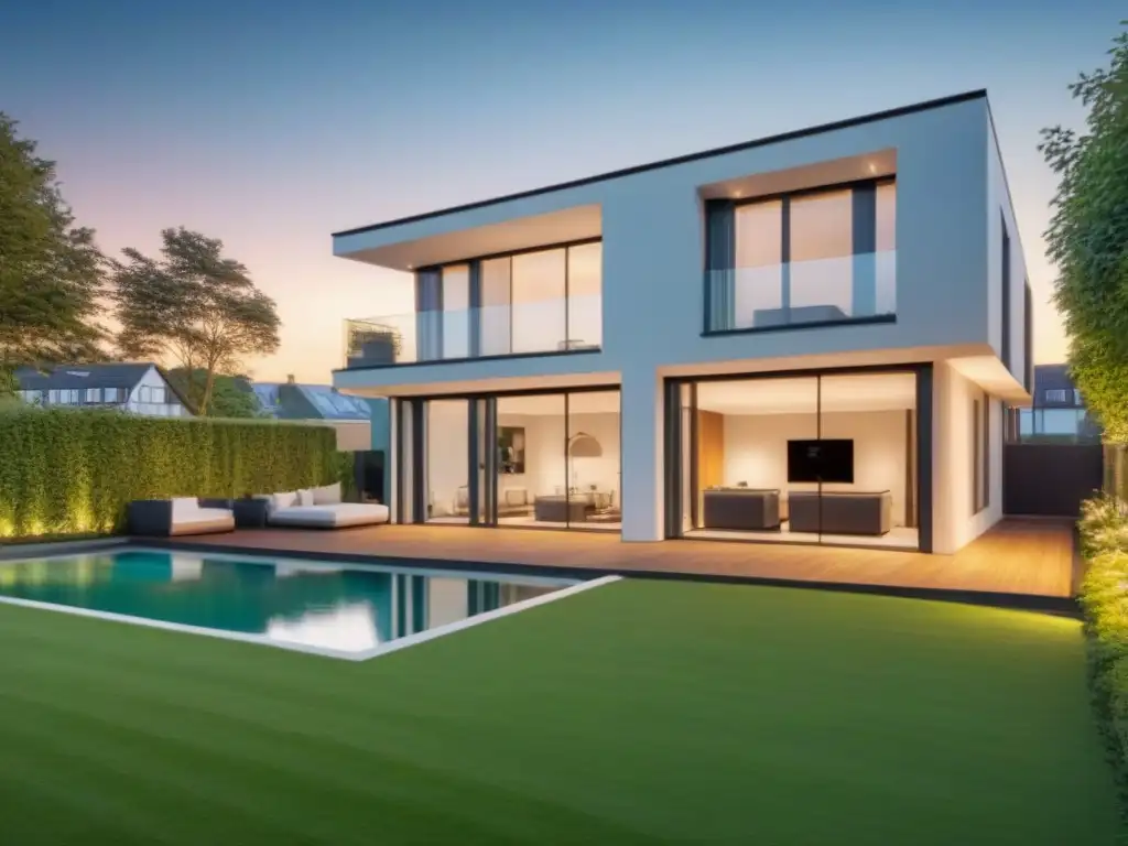 Comparación de propiedades: hogar vs Comparación visual entre inversión en vivienda y unidades: casa suburbana moderna y condominio urbano sofisticado