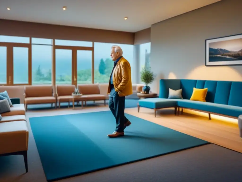 Retiro de lujo para adultos mayores: jardines serenos, centro fitness y más Inversión en vivienda para mayores: Comunidad de retiro moderna con jardín sereno, gimnasio y apartamentos elegantes
