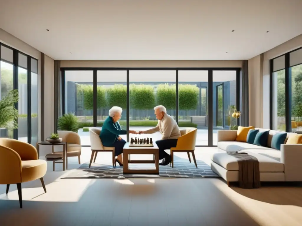 Retiro de lujo: comunidad moderna para adultos mayores Inversión en vivienda para mayores: Comunidad de retiro lujosa y moderna con espacios elegantes y amplios para la tercera edad